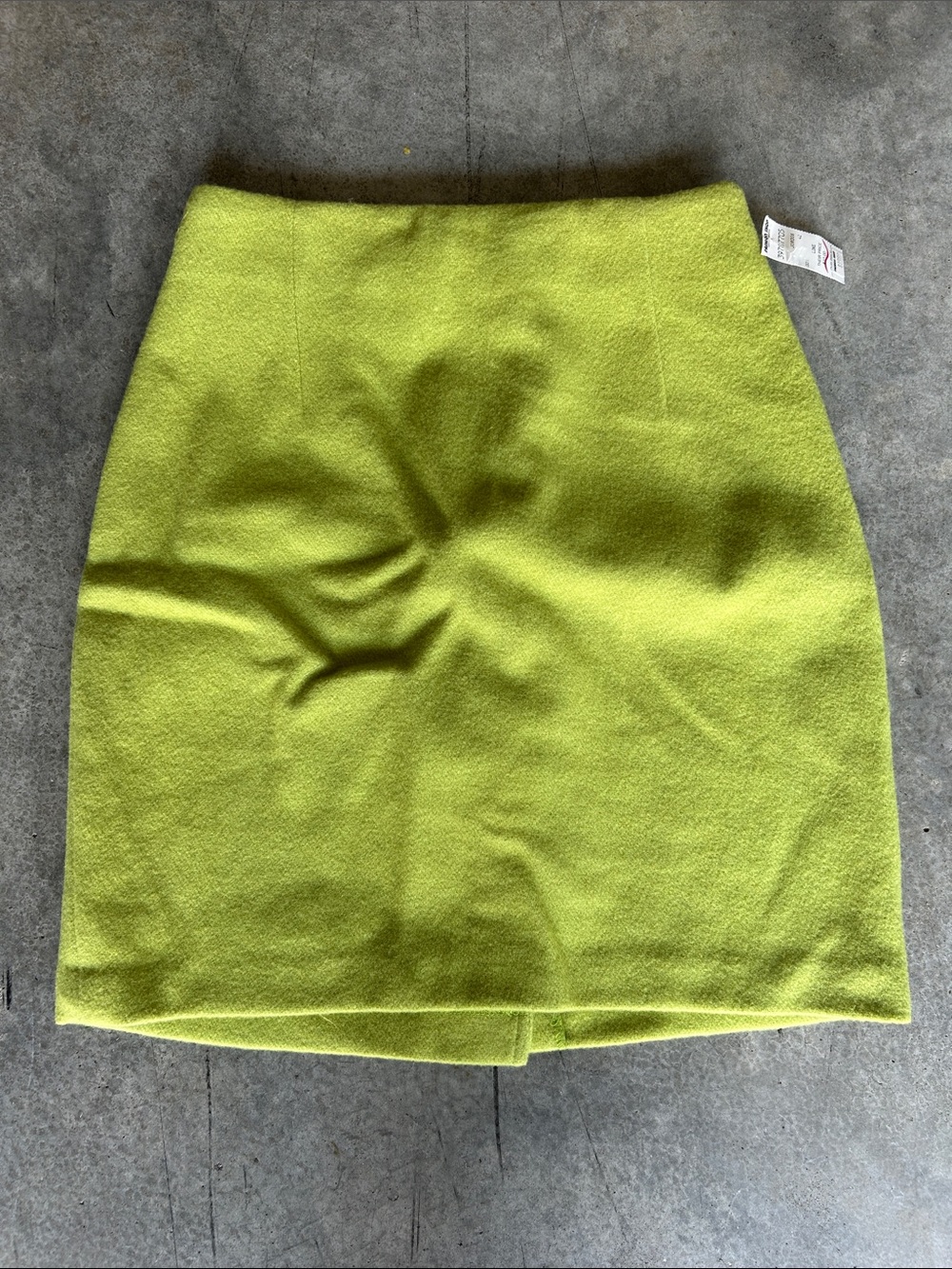 Vintage Jordan & Cole Lime Green Wool Skirt Size 10 NWT Made in USA